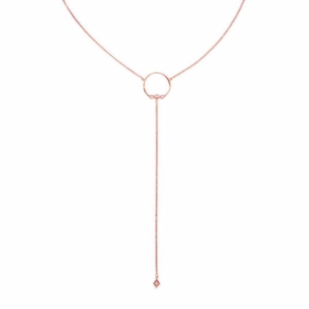 Luv Aj Full Bloom Lariat Rose Gold Necklace *New* Msrp: $75+Tax